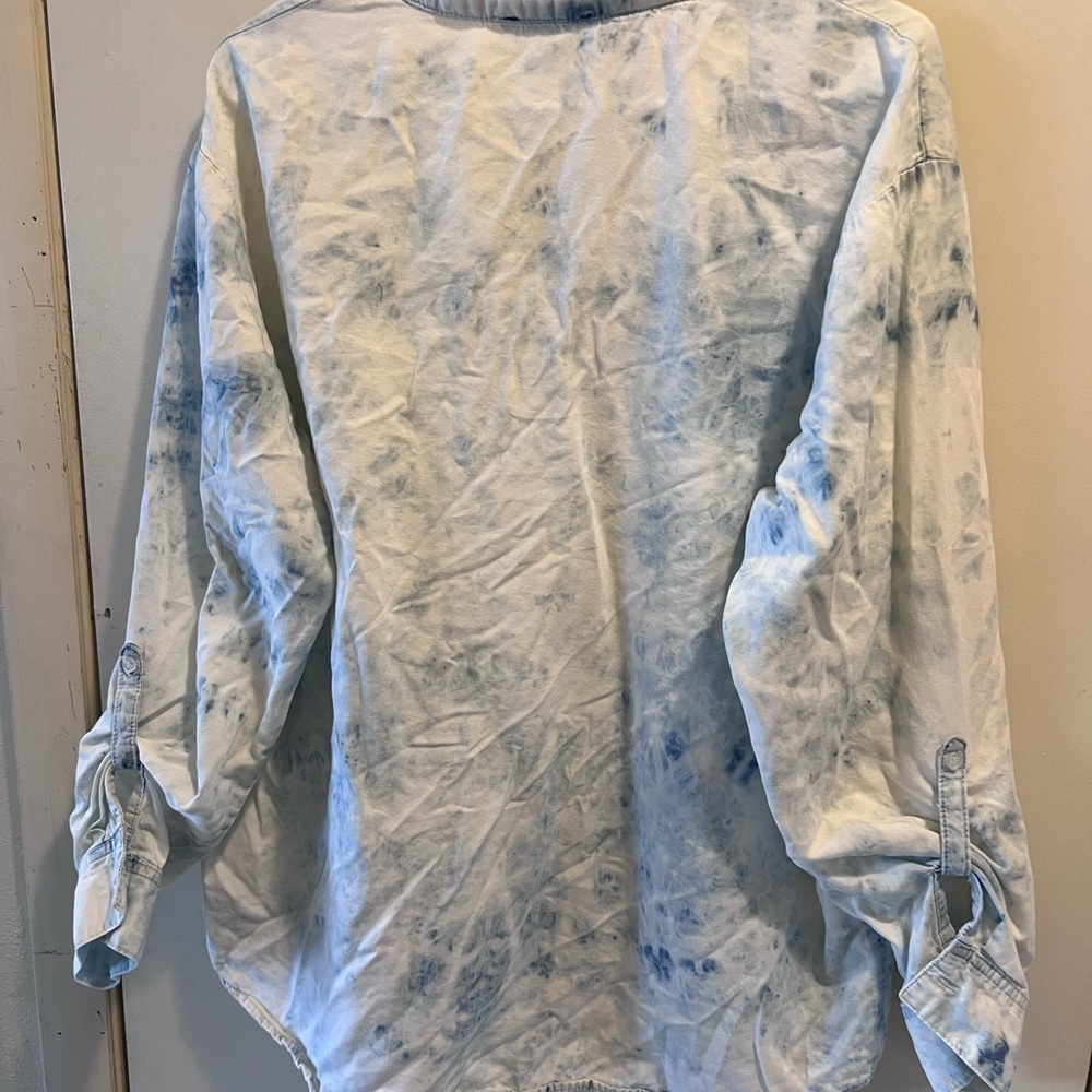 Blue and White Tye Dye Tunic - Picture 2 of 3